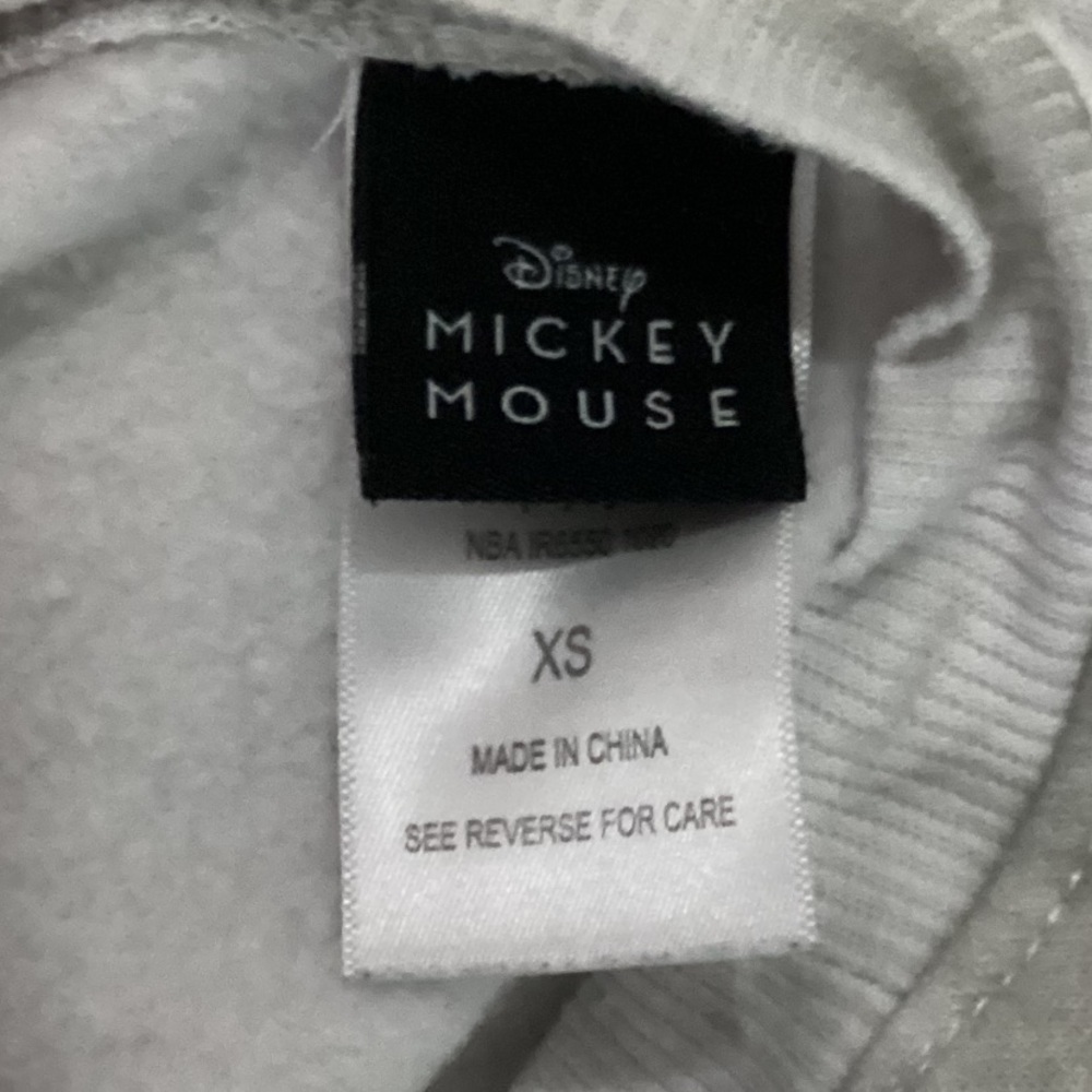 Disney Mickey Mouse Women’s XS Oversized Crewneck Cropped Marbled Sweater - Picture 5 of 8